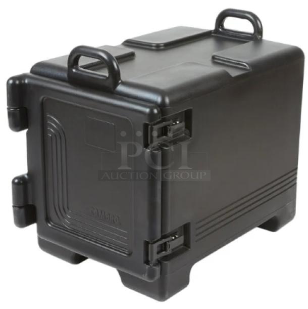BRAND NEW Cambro Ultra Camcarrier commercial black insulated food pan carrier, front-loading, with secure latches.