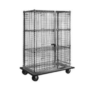 BRAND NEW Eagle Group DTSC2430E green epoxy coated wired security unit with dolly truck.