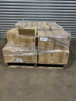 Full pallet of Chef & Sommelier Infinity Series FN512 bone white China coupe plates, 8.25", 24 per case, brand new.