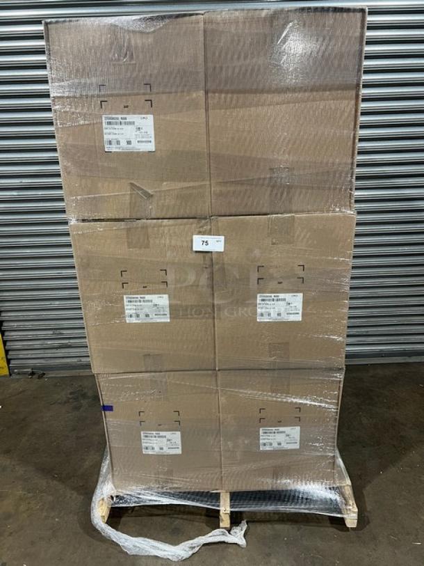 Brand new pallet of IPL Model 2259500265 tamper-evident deli containers, 8 oz, 900 per case, 12X your bid.