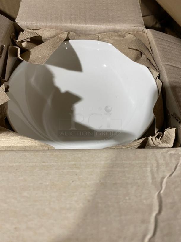 Brand new Craster Commercial White Porcelain Medium Tilt Bowl model BW_CR1702 in original packaging.