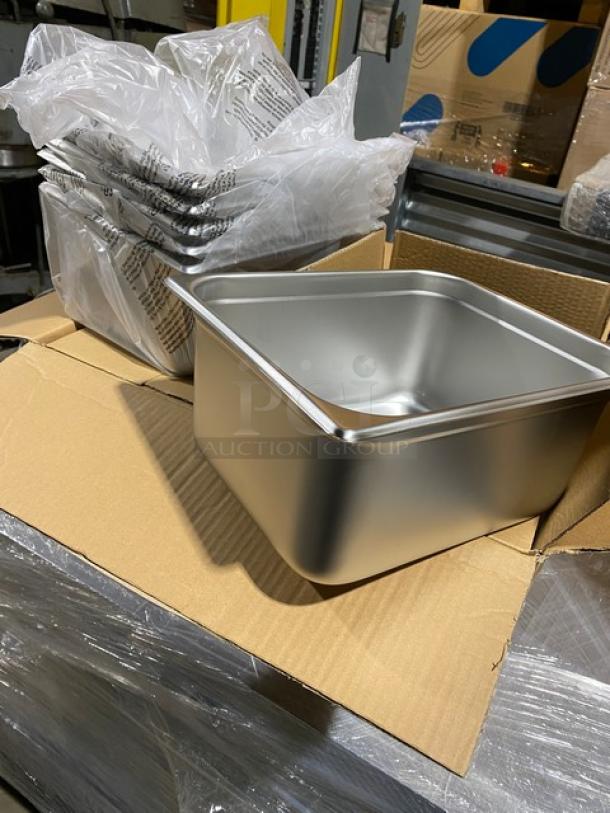 Winco SPJL206 stainless steel anti-jam steamtable pan, half-size, 6" deep. New condition, in original packaging.