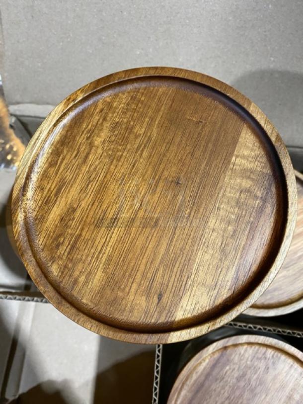 Anchor Hocking 48 oz Mini Montana glass jar with acacia wooden lid, model 97692AHG17, brand new in packaging.