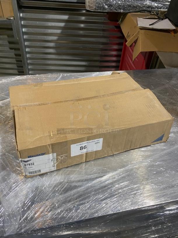 Boxed BRAND NEW Vollrath Wear-Ever 12" Aluminum Fry Pan, Model 67932, with CeramiGuard II coating and TriVent grip.