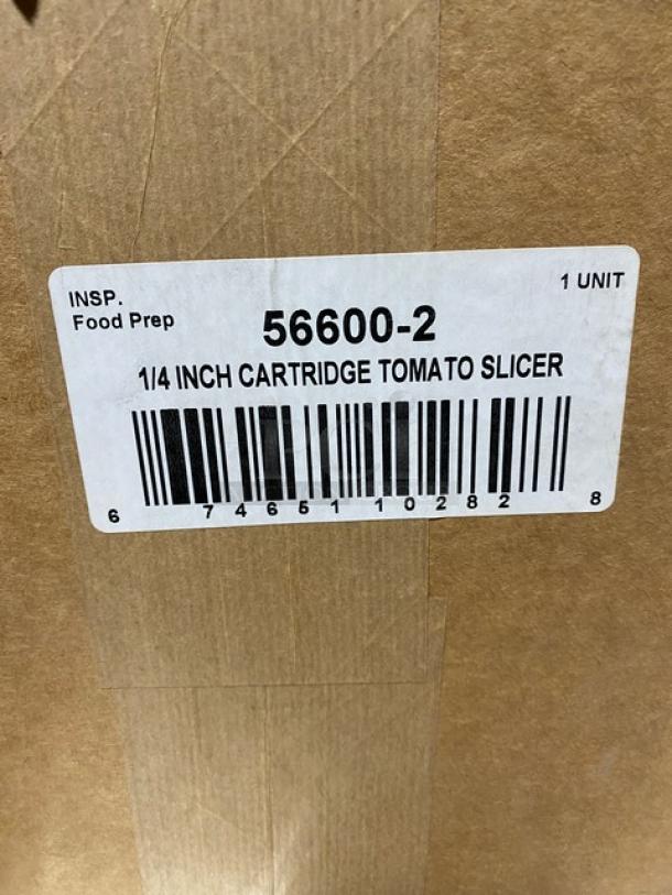 Nemco 56600-2 Easy Tomato Slicer II, brand new, features a 1/4" slicing cartridge. Ideal for commercial kitchens.