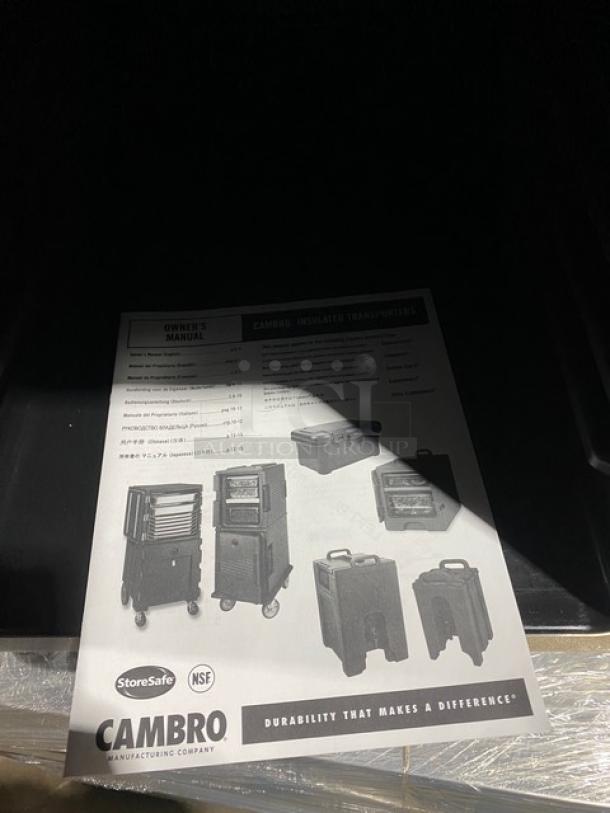 Brand new Cambro Ultra Camcarrier, model 1318CC, black front-loading insulated hot box. Includes manual.