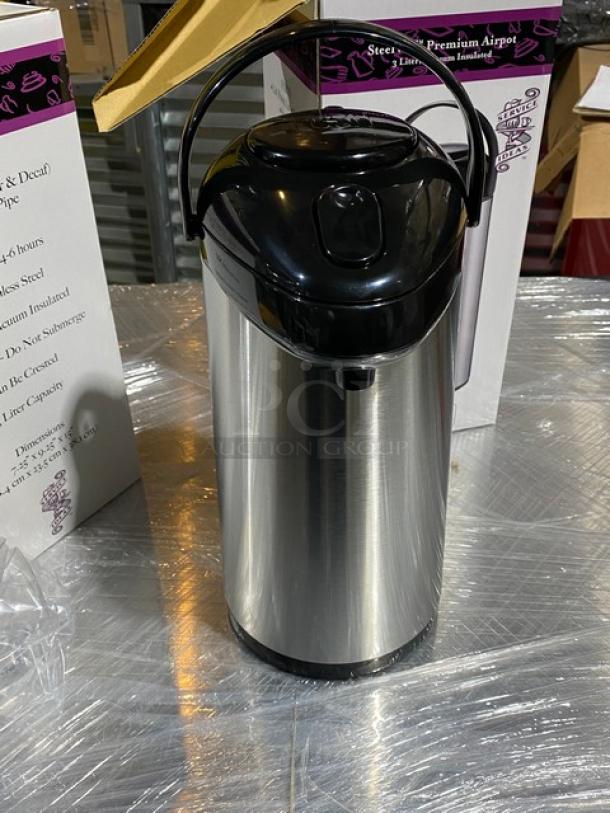 BRAND NEW Service Ideas SSA300, 101.4 oz Stainless SteelVac Air Pot, with Pump Lid. Premium insulation, model SSA300.