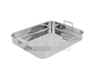 BRAND NEW! Vollrath Miramar Series Commercial Stainless Steel 4.6 Qt. Rectangular Display Food Pan/Roasting Tray! With Handles! Model: 49433! 2X Your Bid! - Item #1224419