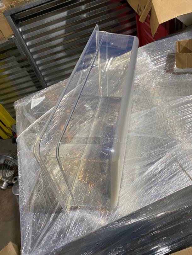 Brand new Front Of The House Drinkwise clear deep insert pan, model BHO052CLT20, full-size, commercial grade.