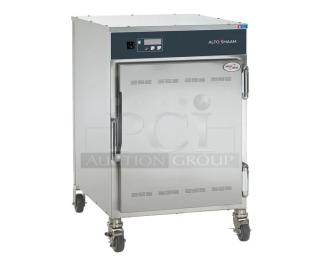 Brand new Alto-Shaam 750S stainless steel heated cabinet, model 750-S, on casters. Electric, 120V, single phase.