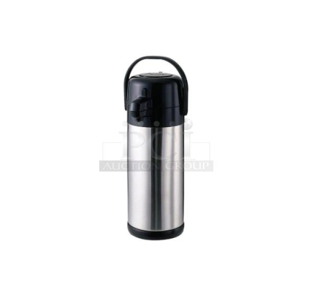 Service Ideas SECA22S 2.2L stainless air pot with push button, insulated liner, 4-6 hour retention, new in box.