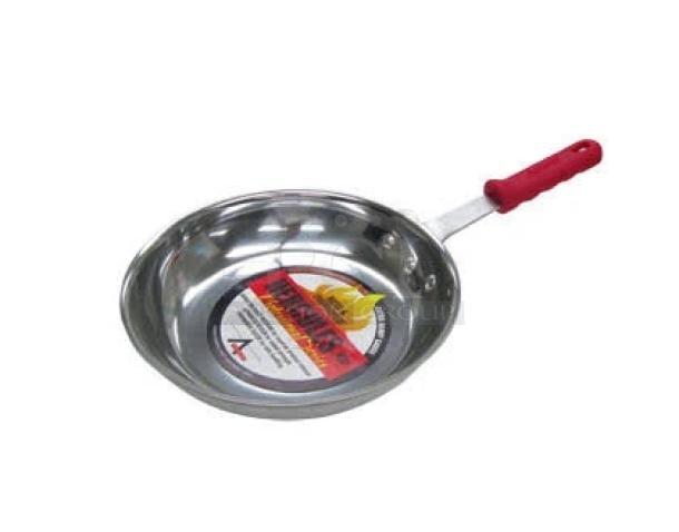 NEW Adcraft Hercules Series aluminum fry pan, model HER-12FP/4, with red grip handle, commercial grade.