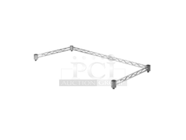 Brand new Eagle Group 48"x18" chrome truss frame, model 3TF1848C, for shelving/cart, 3-sided wired, 4 per case.