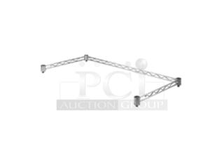 Brand new Eagle Group 48"x18" chrome truss frame for shelving carts, Model 3TF1848C. 3-sided, wired, 4 per case.