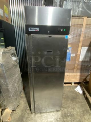 Centaur! USED! Plus Series Commercial Stainless Steel Solid Single Door Reach-In Refrigerator! Energy Star Certified! With Poly Coated Wired Rack! Model: CSD-1DR-TSI-ES! 115V 1 Phase! - Item #1224459