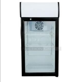 BRAND NEW! ProCool Commercial Black Single Glass Door Countertop Upright Merchandiser Display Refrigerator! Model: T-80L! - Item #1225666