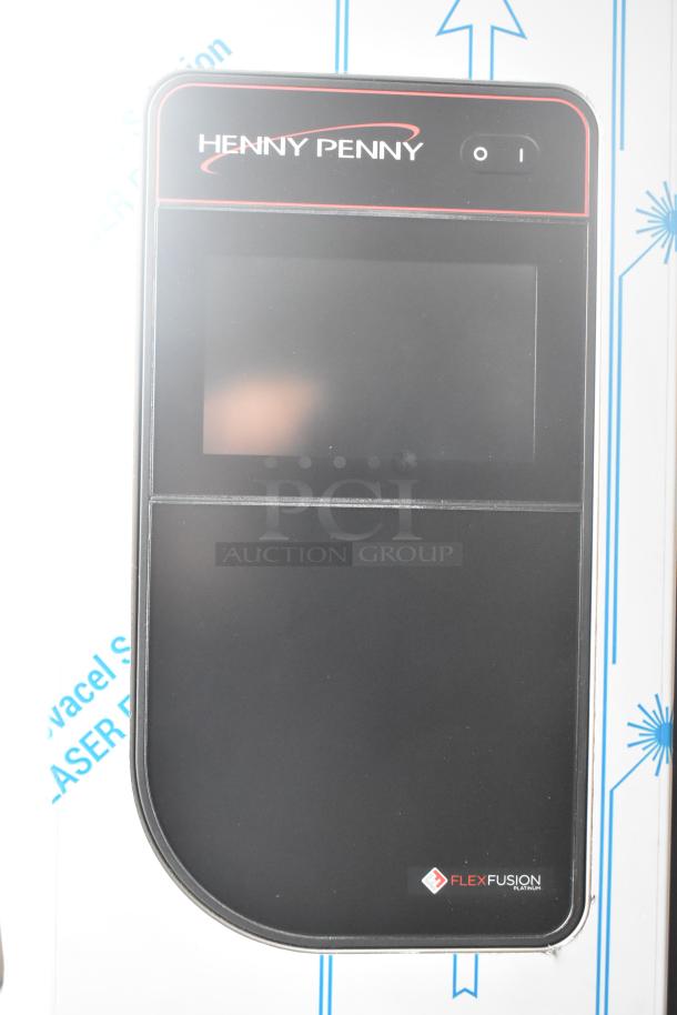 BRAND NEW 2023 Henny Penny FPGM22172007 Stainless Steel Combi Oven, natural gas, 200,000 BTU, with digital display and control panel.