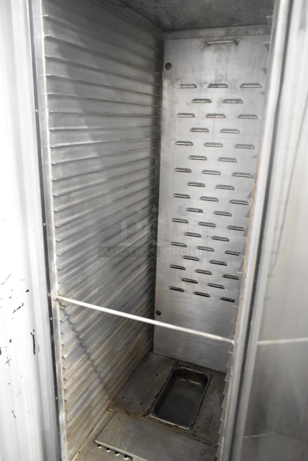 CresCor 118PH1834 commercial heated holding cabinet, metal interior, on casters, 120V, 1-phase, gently used condition.