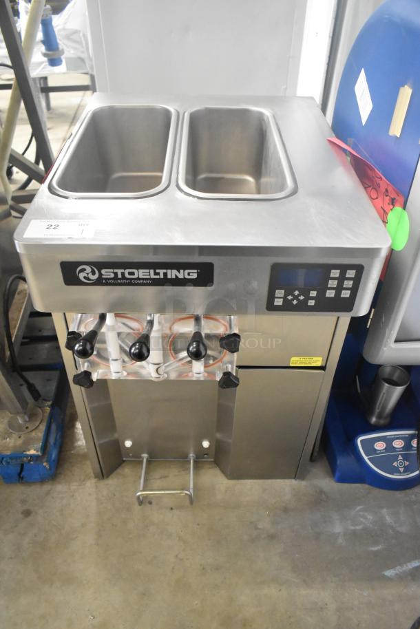 2021 Stoelting F131-38I2 stainless steel countertop soft serve machine, 2 flavors with twist, digital controls, excellent condition.