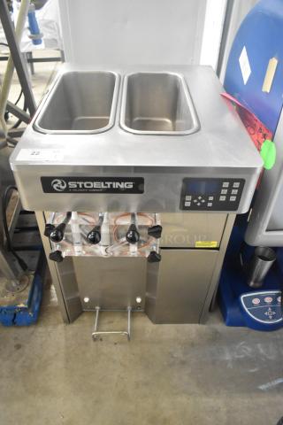 2021 Stoelting F131-38I2 stainless steel countertop soft serve machine, 2 flavors with twist, digital controls, excellent condition.