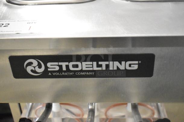 Stoelting F131-38I2 stainless steel soft serve ice cream machine, 2 flavors with twist, commercial countertop, 208-240V, 1 phase.