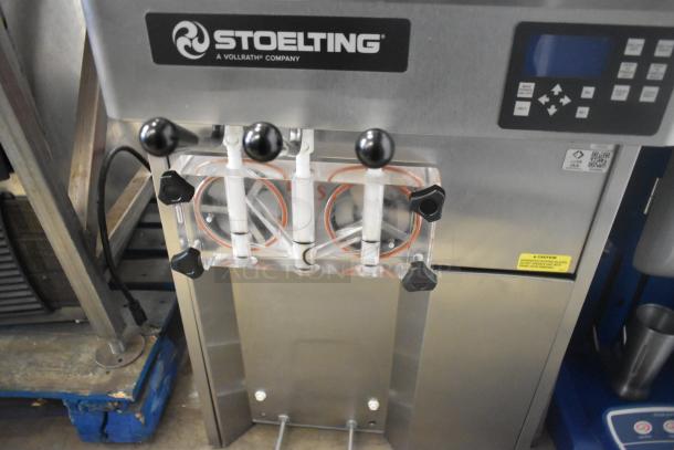 2021 Stoelting F131-38I2 stainless steel countertop 2-flavor soft serve ice cream machine, 208-240V, 1 phase, excellent condition.