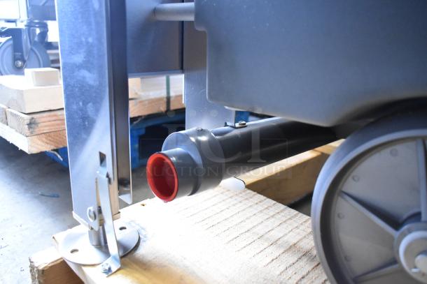 BRAND NEW Follet LQ1BASE base stand. Visible wheel and support structure for ice bin transport system. Scratch and dent condition.