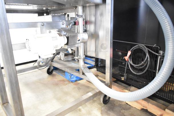 Belshaw Adamatic TG-50 Thermoglazing Station, stainless steel, commercial casters, 208V, 1 phase, excellent condition.