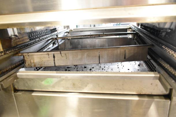 2018 Belshaw Adamatic TG50 stainless steel thermoglazing station, floor style with commercial casters. 208V, 1 phase.