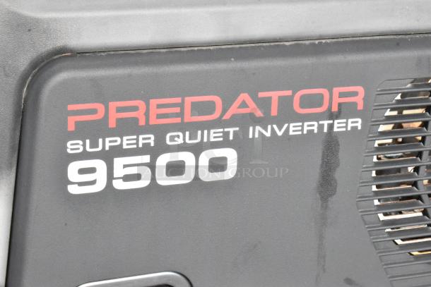 "Predator Super Quiet Inverter 9500 generator panel, essential for mobile kitchen power supply."