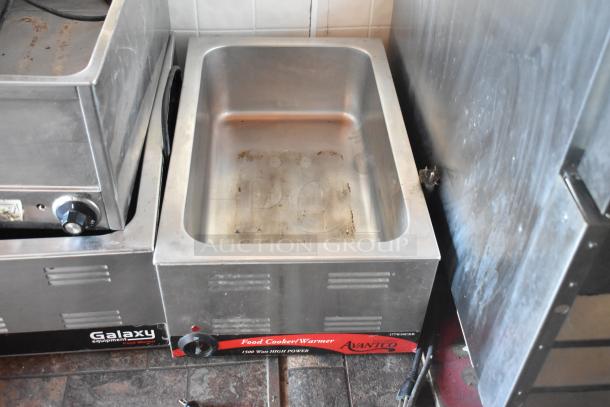 Avantco food cooker/warmer in fair condition, 1500 watt power, with visible wear inside, part of fully equipped food trailer.