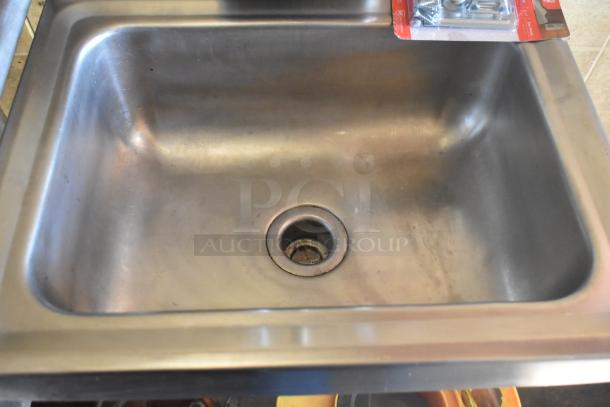 Stainless steel sink inside a 2007 Lanchester food trailer, showing minimal wear, suitable for commercial use.