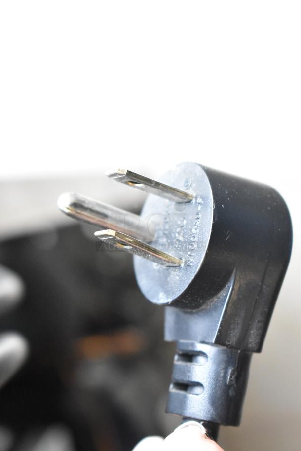 2021 Delfield 406P-STAR2 undercounter cooler, stainless steel, single door, on casters, 115V, 1 phase plug shown.