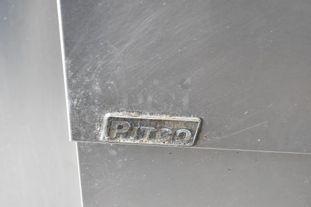 Pitco Frialator SG14T deep fryer, stainless steel, natural gas, 100,000 BTU, Pitco logo visible, commercial use.