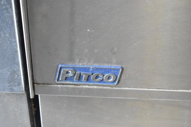 2018 Pitco Frialator SE14 stainless steel commercial electric fryer with 2 baskets, 208V, 3 phase; includes brand logo.