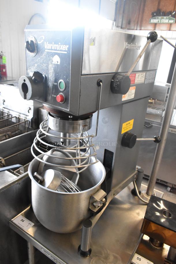Varimixer W20 20 Quart Planetary Dough Mixer with bowl, whisk, and pastry attachments. Includes bowl guard. 115V, 1 Phase.
