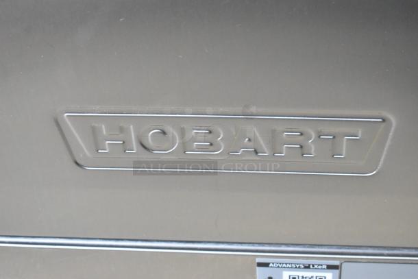 2023 Hobart LXER Advansys stainless steel commercial undercounter dishwasher, 120/208-240V, 1 Phase, model LXER. Visible Hobart logo.