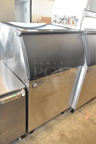 2021 Ice-O-Matic B55PSC stainless steel ice storage bin, 510 lb capacity, commercial use, excellent condition, logo visible.