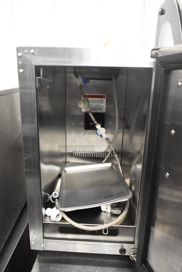 2021 Automatic Bar Controls JT-NITCOM-L stainless steel commercial nitro cold brew dispenser, 115V, 1 phase, interior view.