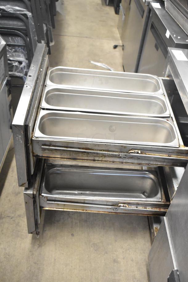 Beverage Air UCRD93A-4-23 stainless steel undercounter cooler with 4 drawers and 1 door, 115 volts, used condition.