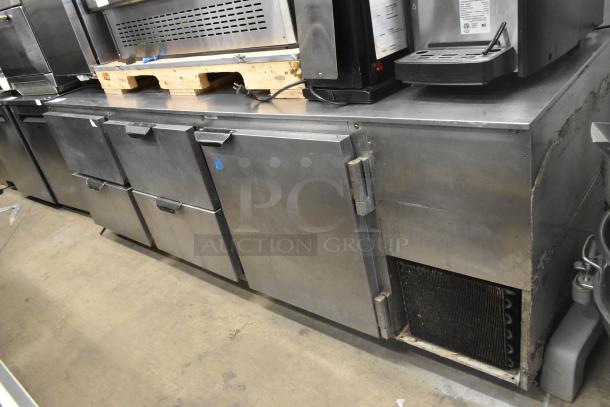 Beverage Air UCRD93A-4-23 stainless steel commercial undercounter cooler with 4 drawers and 1 door. 115 volts, 1 phase.