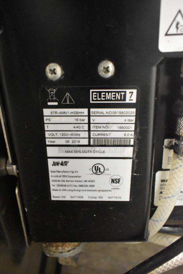 2019 Jun-Air 87R-4MN1-HSBHH Stainless Steel Nitro Brew Nitrogen Generator, 120V, 1 Phase, on Commercial Casters.