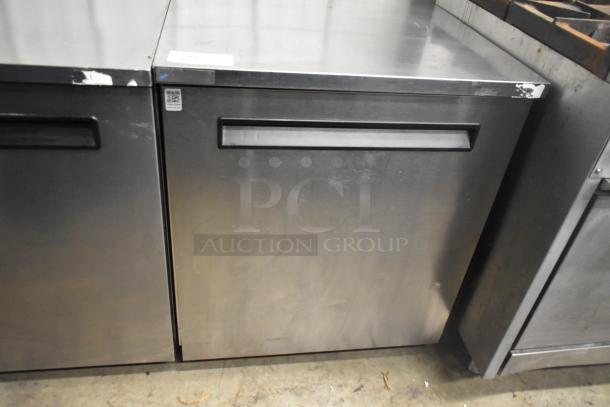 2019 Delfield 406P-STAR2 stainless steel undercounter cooler, single door, on casters. 115V, 1 Phase. Good condition.