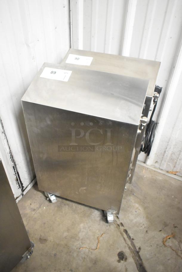 Jun-Air 86R-3MN1-DSBHH stainless steel nitrogen generator, mounted on commercial casters, 2021 model, 120V, 1 phase.