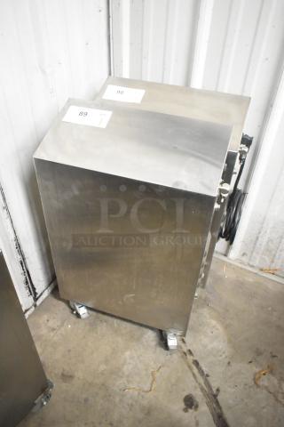 Jun-Air 86R-3MN1-DSBHH stainless steel nitrogen generator, mounted on commercial casters, 2021 model, 120V, 1 phase.