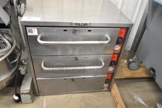 Vulcan Stainless Steel Commercial 3 Drawer Warming Drawer. - Item #1223079