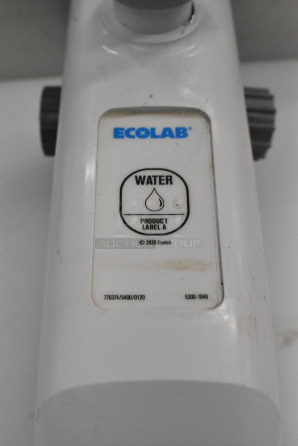 Ecolab LDS-AIR GAP Dispenser, white, labeled for water use, slight wear visible, includes product code 776374/5400/0120.