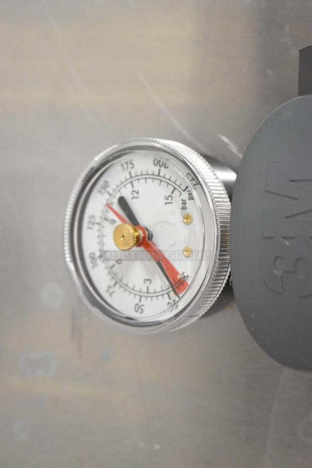 BRAND NEW with minor scratches, 3M 6213001 Valve-in-Head Filter with shroud and pressure gauge, 3/8" FNPT.