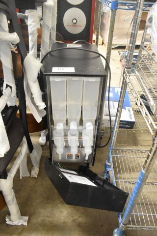 BRAND NEW SCRATCH AND DENT! 2025 Bunn FMD-3 Metal Commercial Fresh Mix Cappuccino / Espresso Machine Cafe Latte Dispenser with 3 Hoppers. 120 Volts, 1 Phase. - Item #1223096