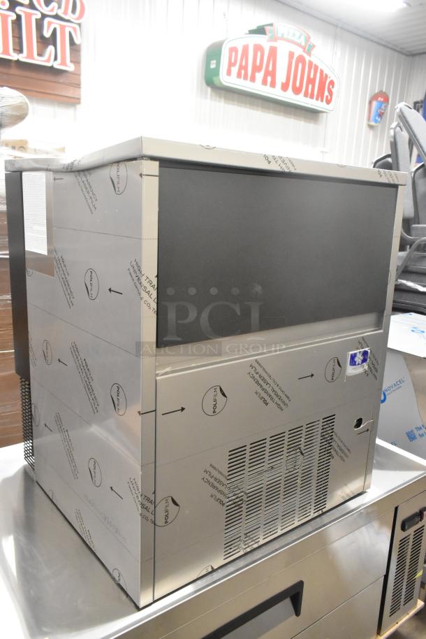 2025 Manitowoc UNP0300A-161 stainless steel undercounter nugget ice machine, 325 lb. capacity, new with packaging.